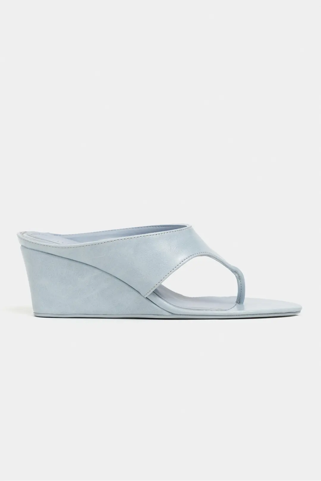 Corey Rustic Toe Post Wedge Heel Mule