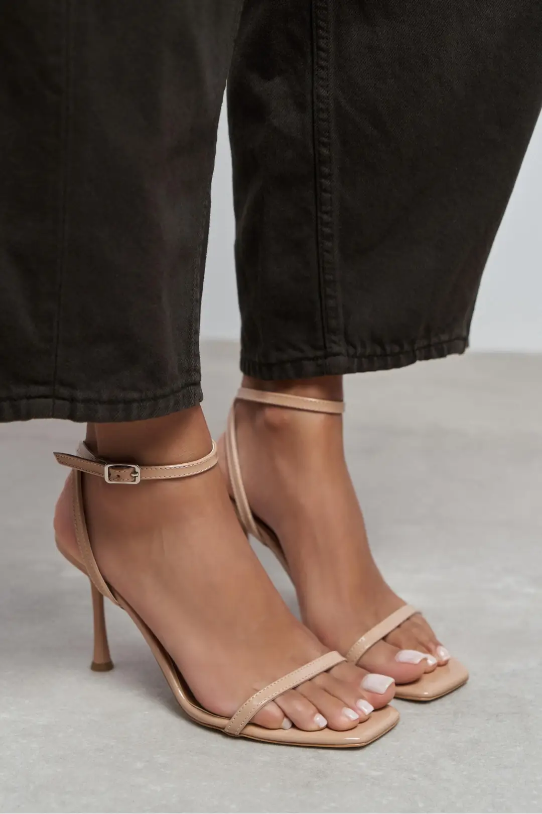 Taki Patent Ankle Strap Detail Heels