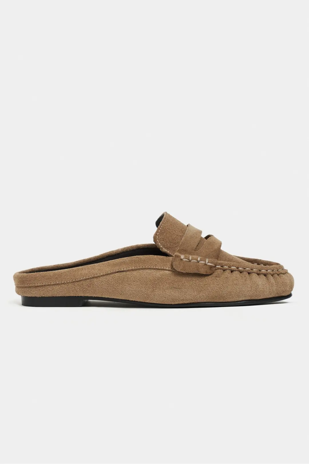 Loba Suede Leather Loafers Mules