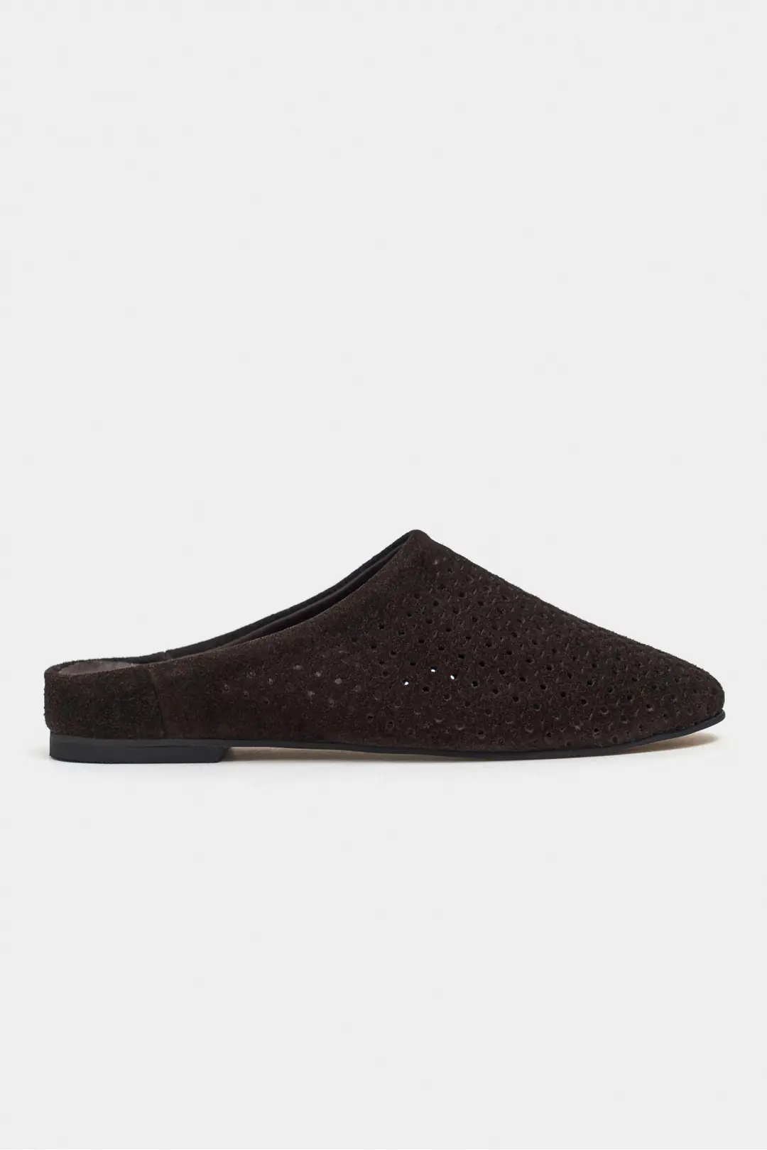 Palya Suede Studded Genuine Leather Flat Mule